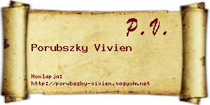 Porubszky Vivien névjegykártya