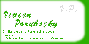 vivien porubszky business card